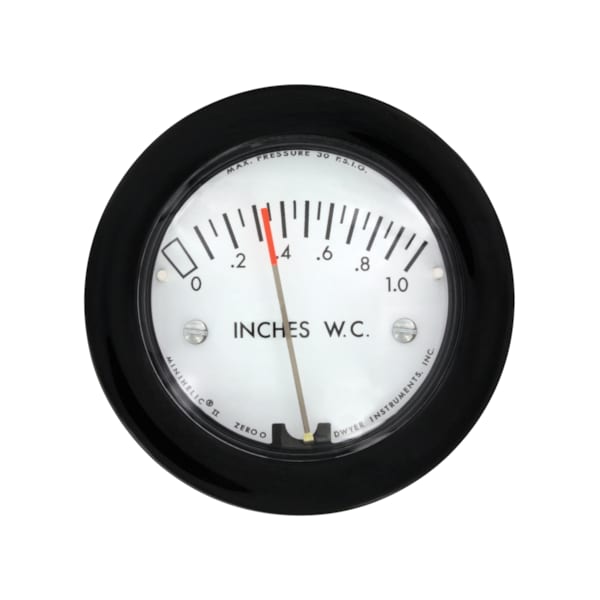Dwyer Instruments Differential pressure gage, range 0-5 kPa, with barbed connection. 2-5000-5KPA - main
